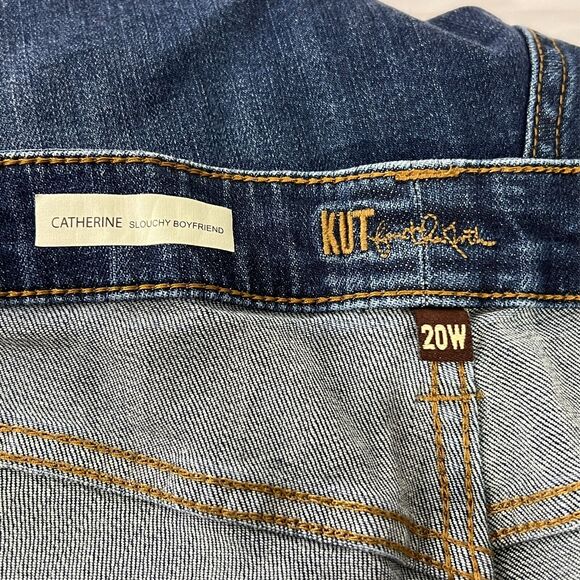 Kut From The Kloth Catherine Boyfriend Jeans 20W Distressed Mid-Rise Stretch - Picture 3 of 8
